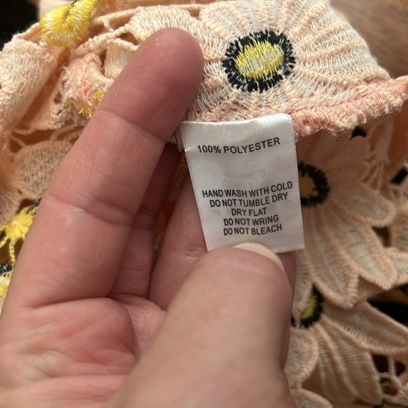 Floral Crochet Knit blouse with ruffle detail - Picture 12 of 13